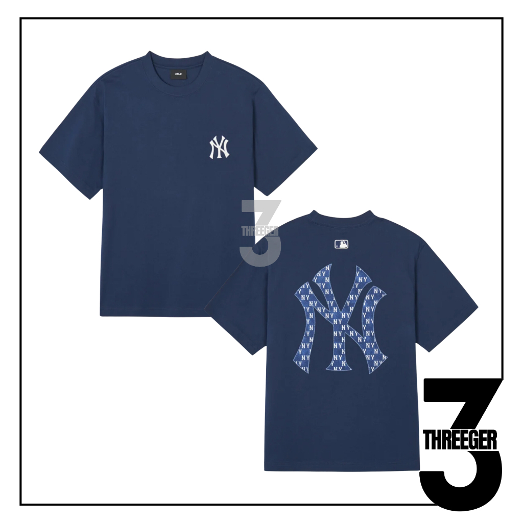 MLB NY Yankees Monogram Big Logo Tee Navy Original