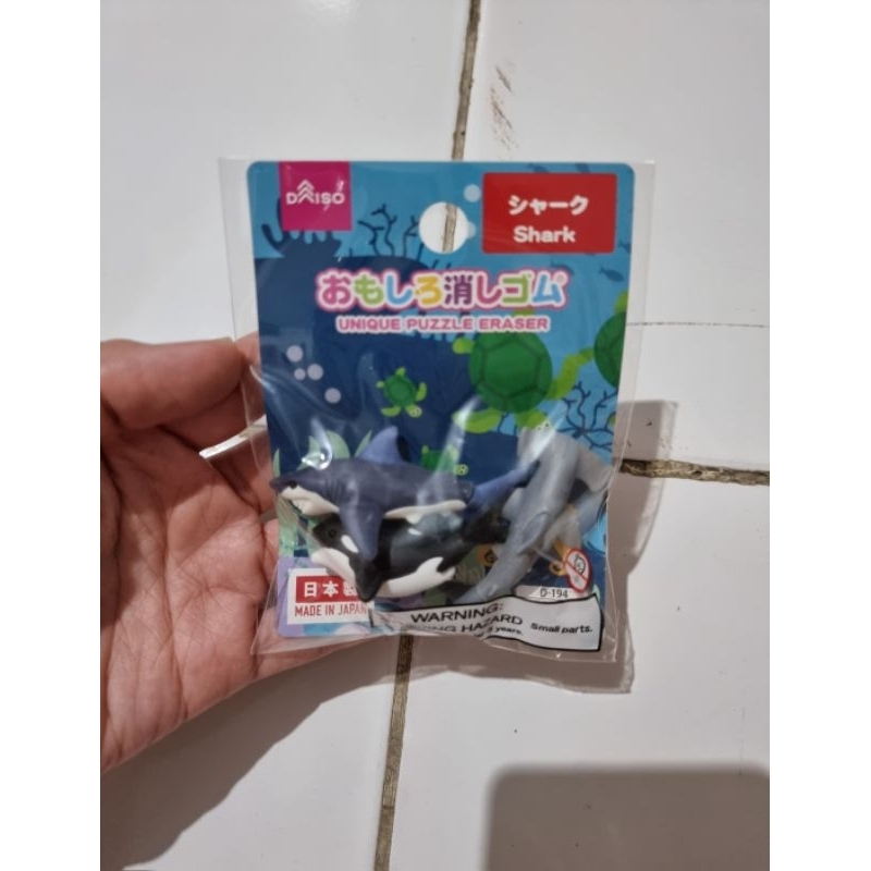 

(Daiso) Unique Puzzle Eraser Shark, Killer Whale & Hammerhead