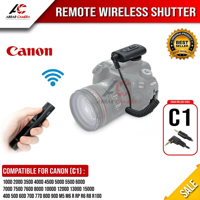JJC Remote Shutter Wireless RF Canon C1 / Self studio Remot Selfstudio Box Photobox selfi 100D 200D 