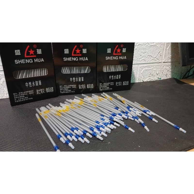 

Ay00! Silver Pen Sheng Hua Penanda Pola Isi 100 pcs per pack untuk Bahan Kulit Oscar Spon Leather