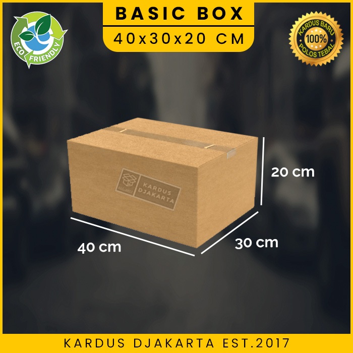 KARDUS / KARTON BOX POLOS Uk. 40x30x20 CM