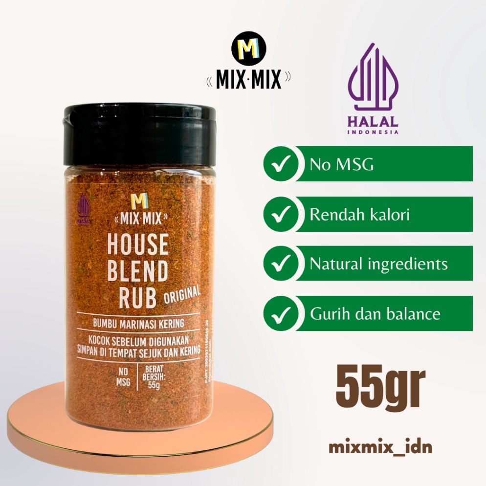 

Lagi Bagus Mixmix Dry Rub Bumbu Marinasi Serba Guna Rendah Lemak Spices Cajun Seasoning BBQ Grill 55 GRAM