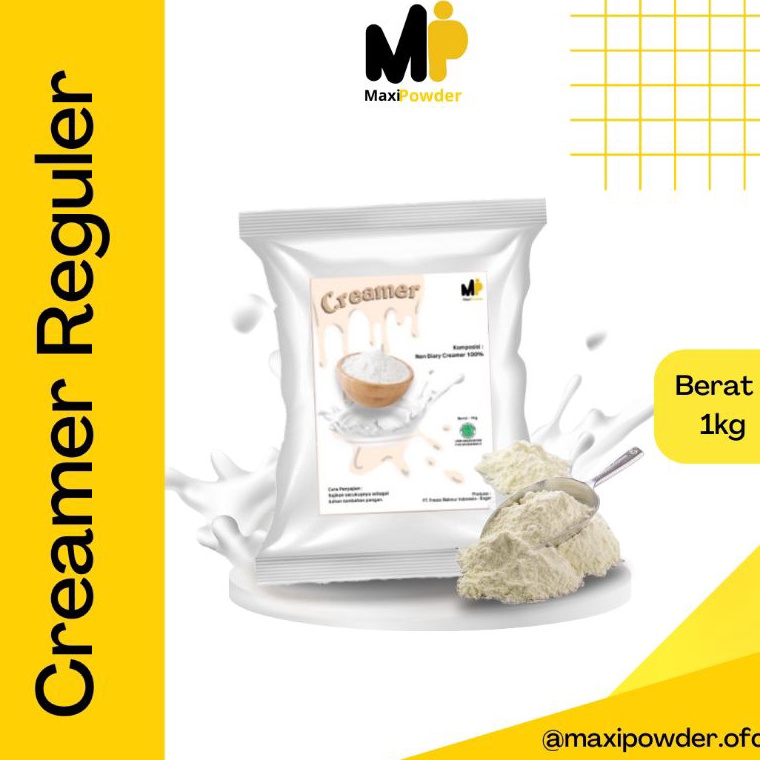

Jaminan Kualitas Creamer Reguler 1kg Bubuk Creamer Reguler Terlaris Non Dairy Creamer MaxiPowderBACA DESKRIPSI PRODUK