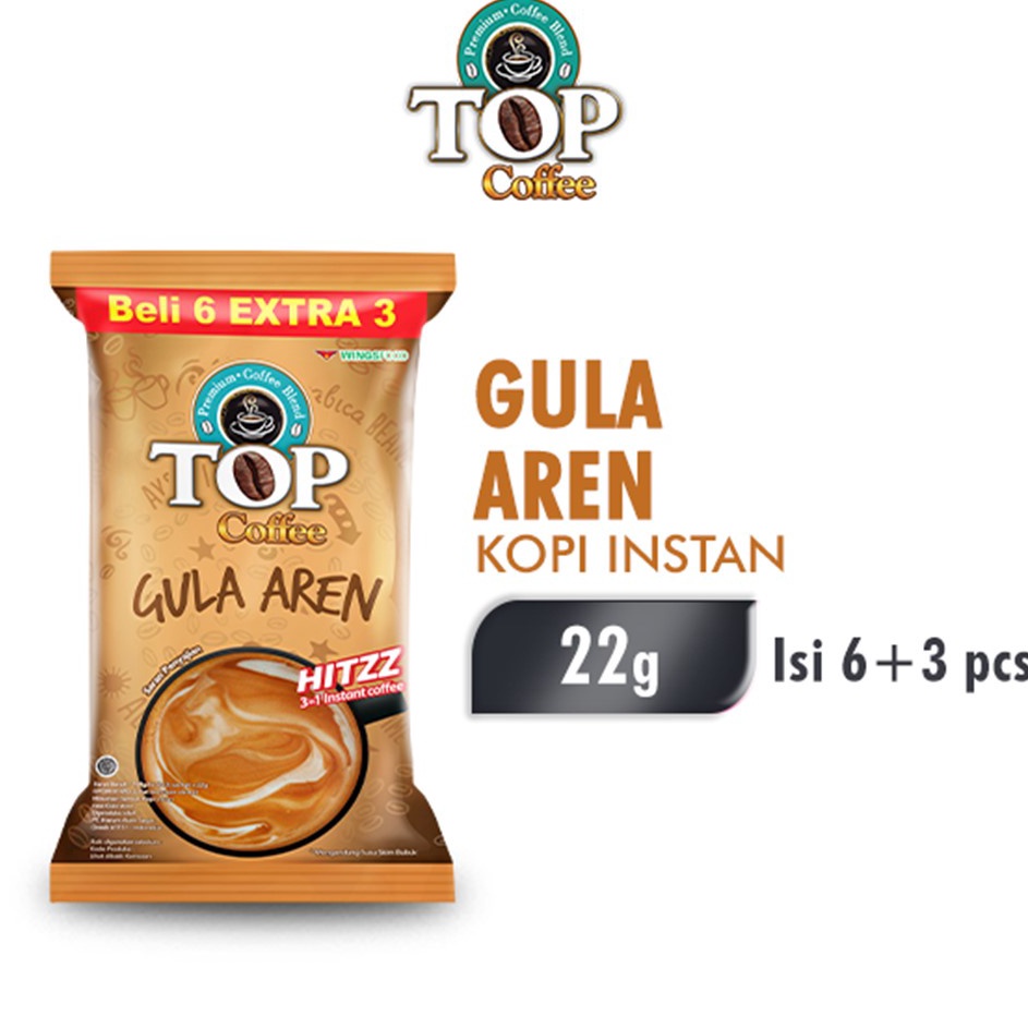 

Super Promo Top Coffee Kopi Instan Gula Aren Pack 22 gr isi 6 3 pcs
