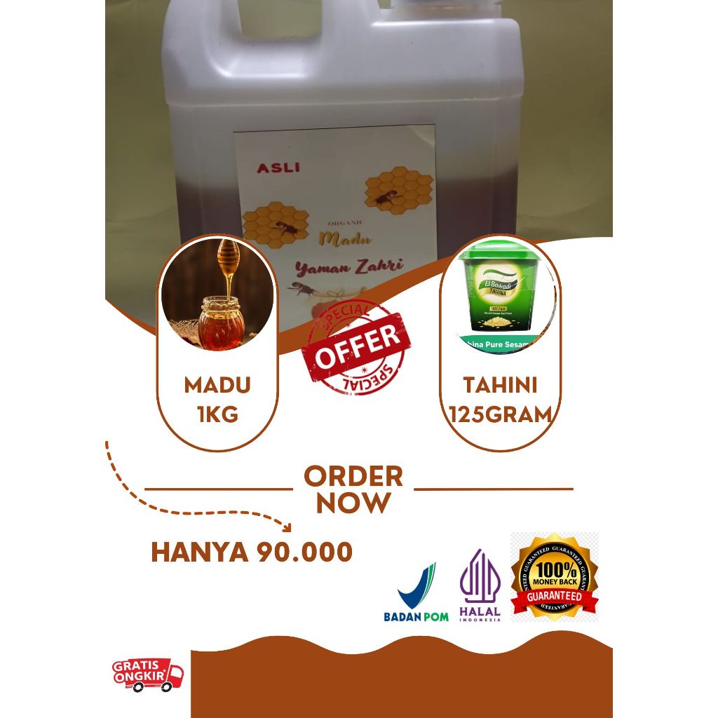 

PAKET MADU YAMAN MADU MARAI ZAHRI 1KG + TAHINI PAKET SUPER MURAH