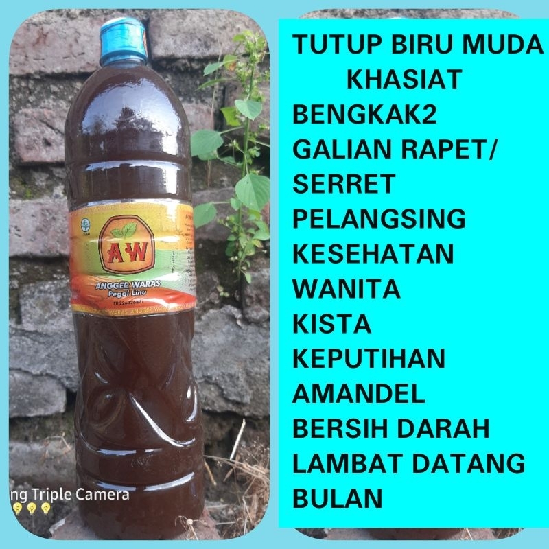 

JAMU ANGGER WARAS HERBAL TUTUP BIRU MUDA 1.5L/1500ML EXP 22-08-2025