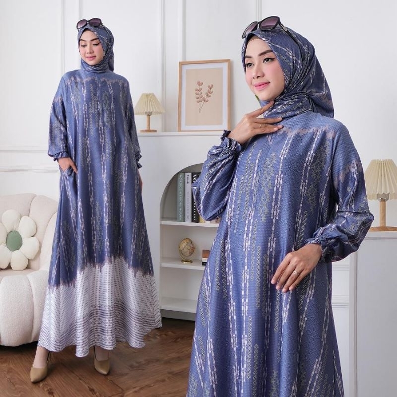set hijab gamis produk humairakhanza edisi almera dress vol2