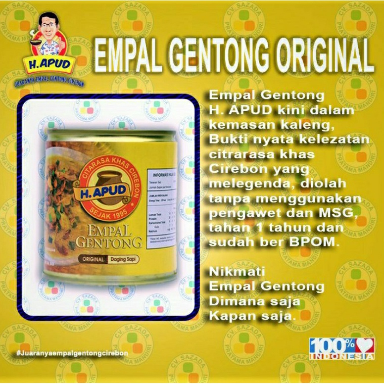 

Sale plus Empal gentong kemasan kaleng original