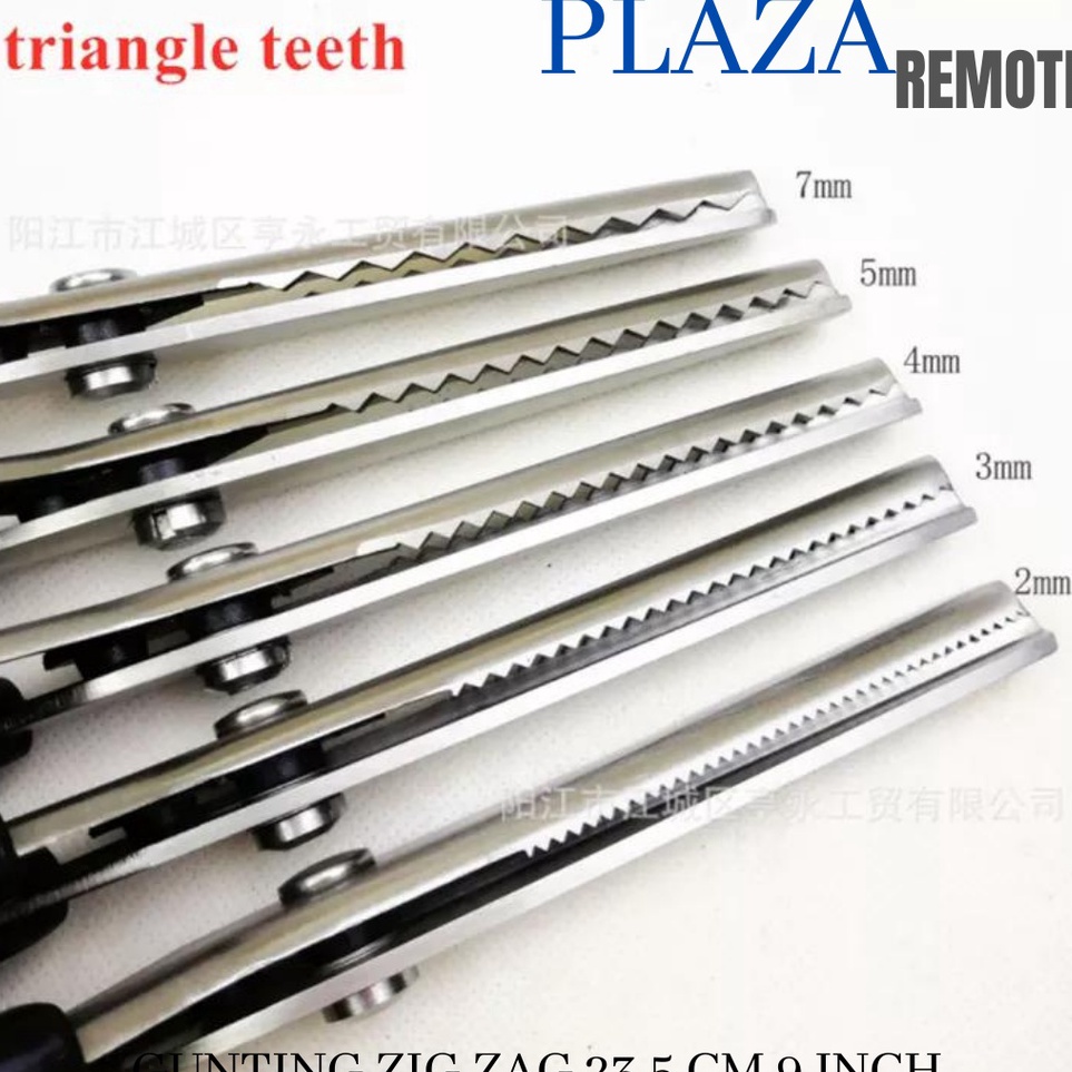 

ART L78C GUNTING KainGunting Bahan Kain Zigzag Stainless Steal UKURAN 3 5 7 MM