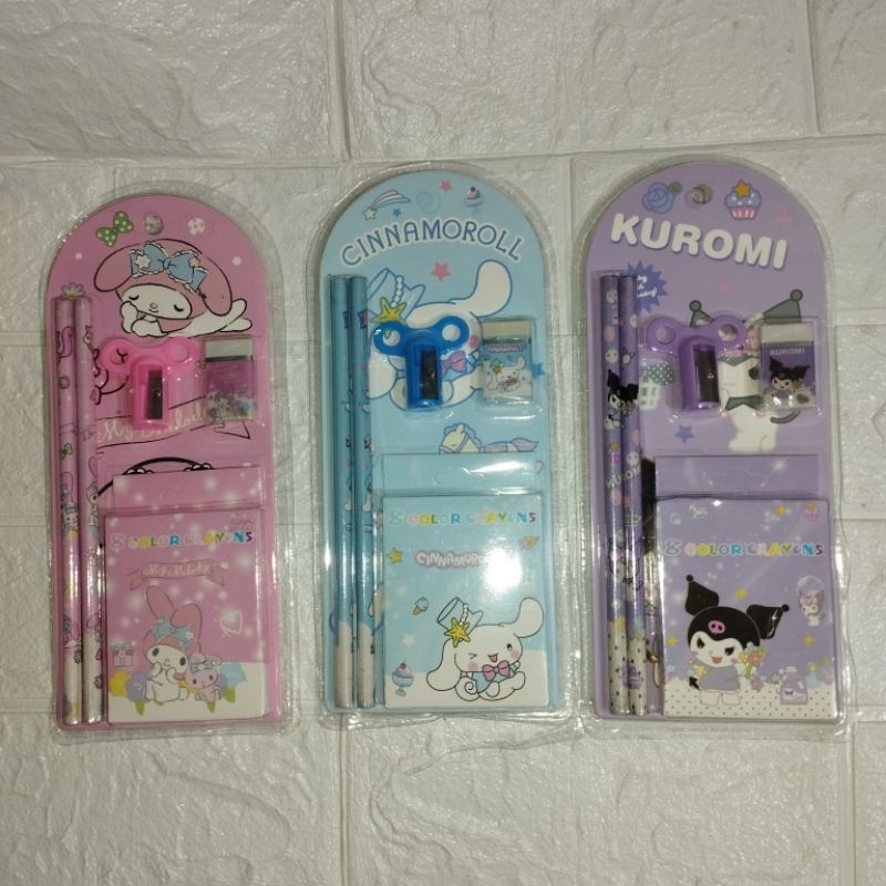 

set alat tulis sanrio 4in1