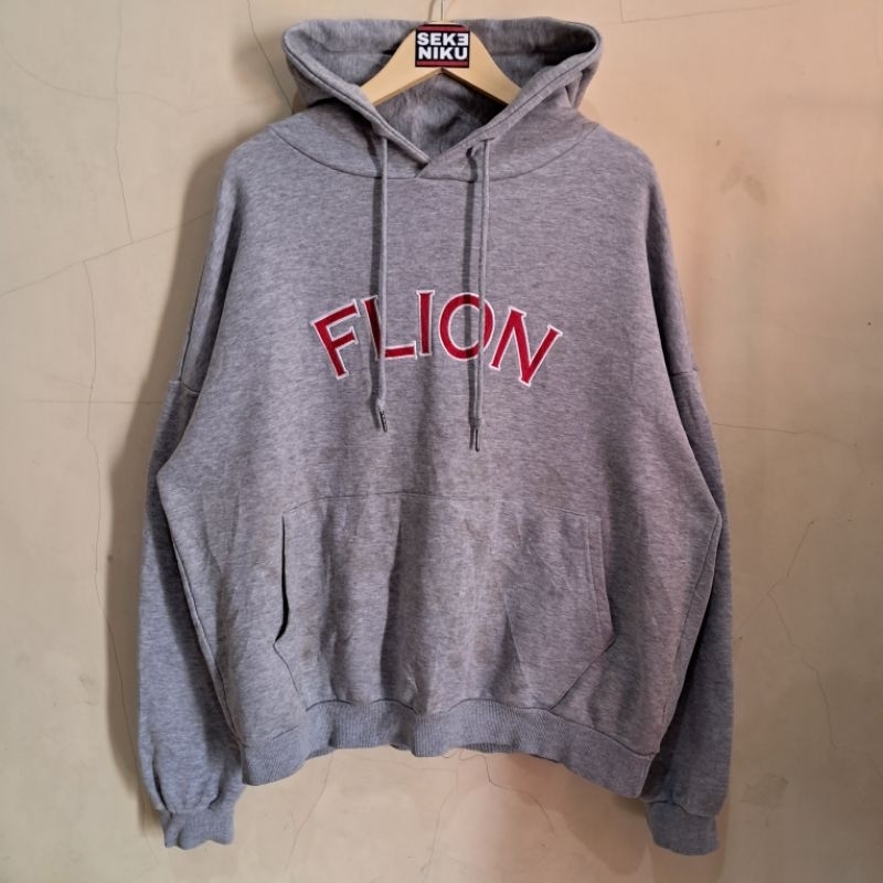 Hoodie FLION Bordir Oversize bahan fleece