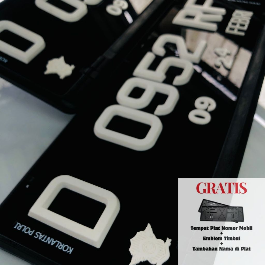 Plat Nomor Mobil Variasi Timbul Singapore Hitam Free Cover