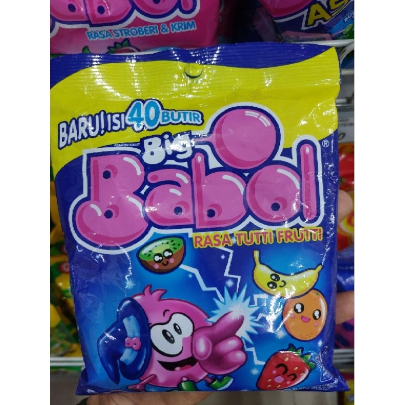 

KZ - big babol permen karet rasa tutti fruitti isi 40 butir