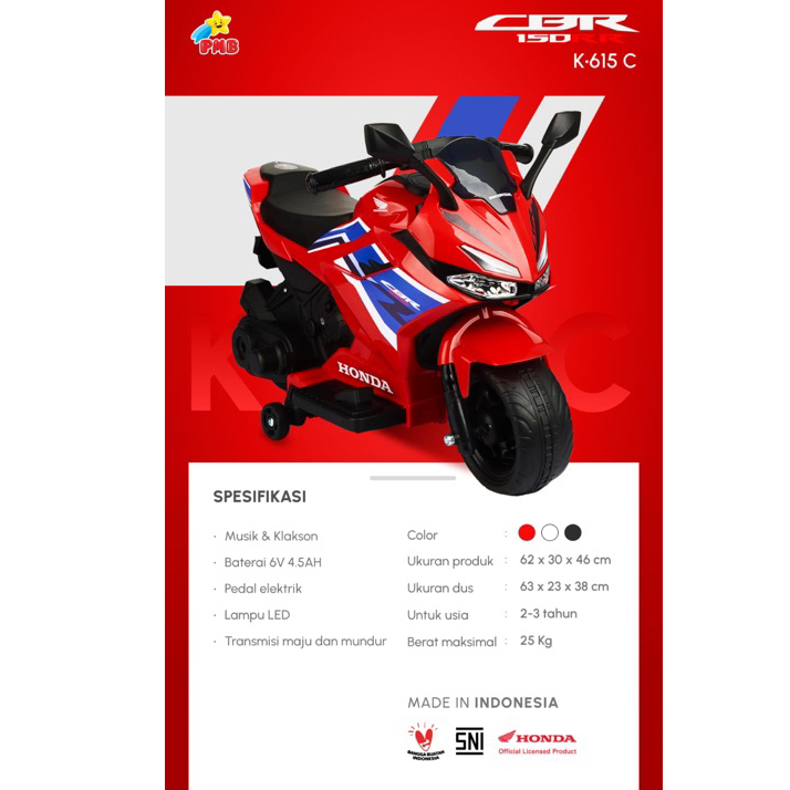 PMB MAINAN MOTORAN AKI K615C CBR - PMB TOYS