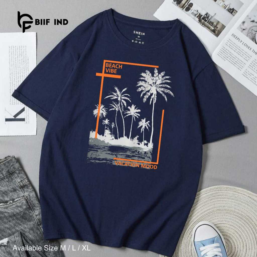 (warna biru) TSHIRT BIIF IND ORIGINAL DISTRO UNISEX / KAOS DISTRO PRIA / BAJU DISTRO PRIA / BAJU KAO