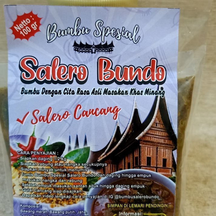 

bumbu salero Bundo Varian cancang (kari kambing atau kari )