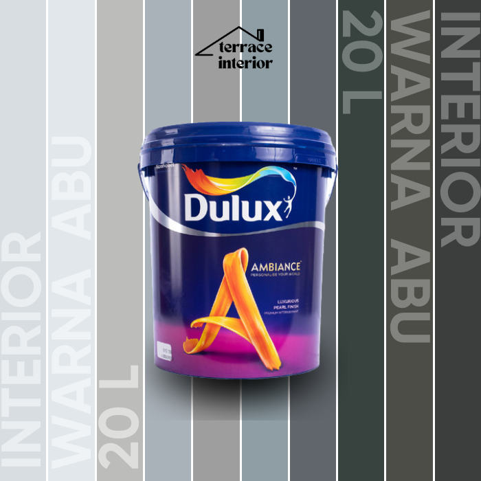 Cat Tembok Dulux Ambiance Interior 20L warna Abu Grey Gloss