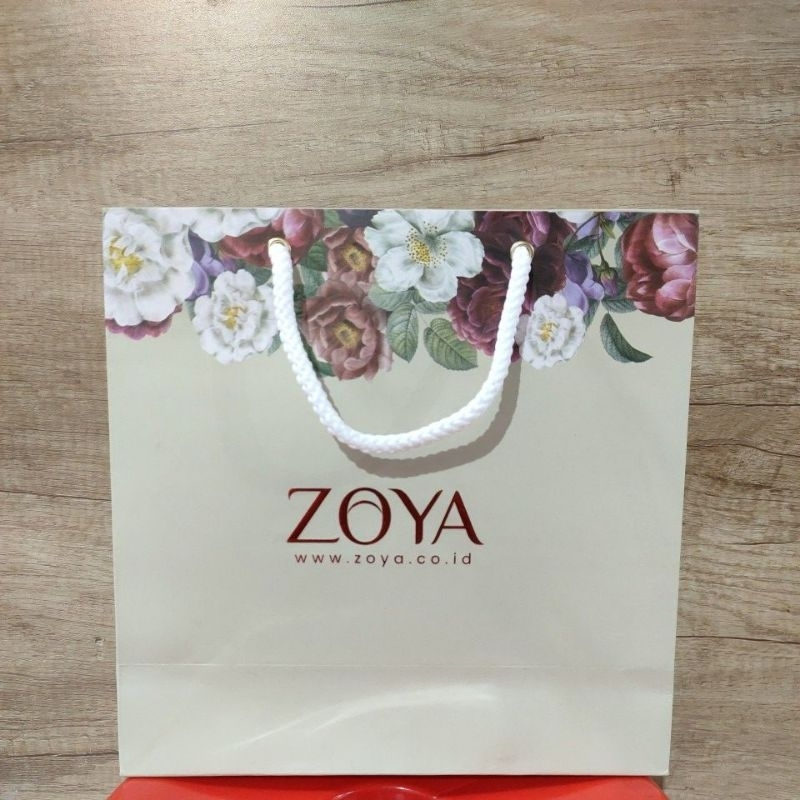 

Zoya Paper Bag Kecil Motif Rose - Packaging Kerudung Hijab Segiempat - Packaging Busana - Bahan Art Carton