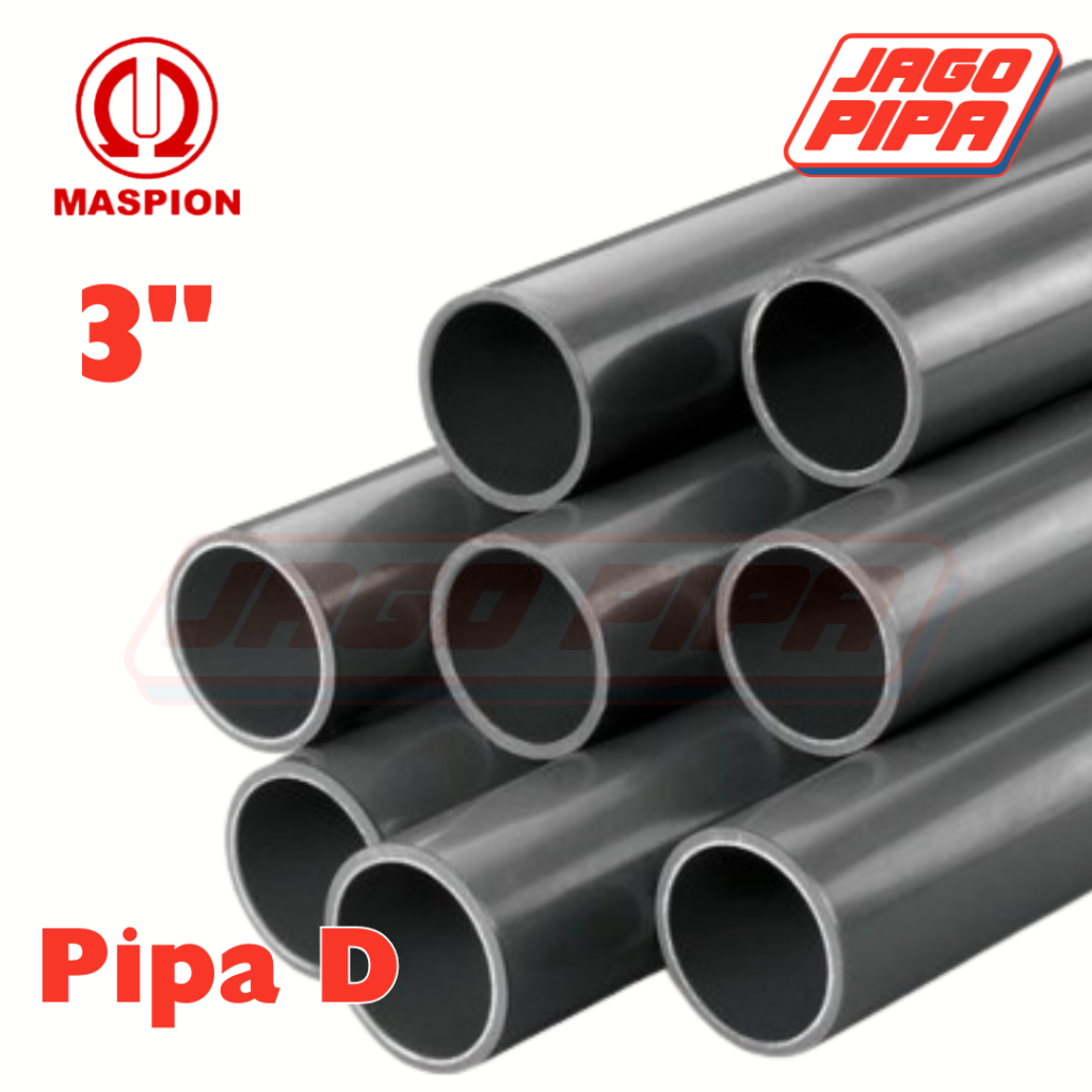 Maspion Abu Pipa D 3 Inch PVC 4 Meter Paralon 3" ABU