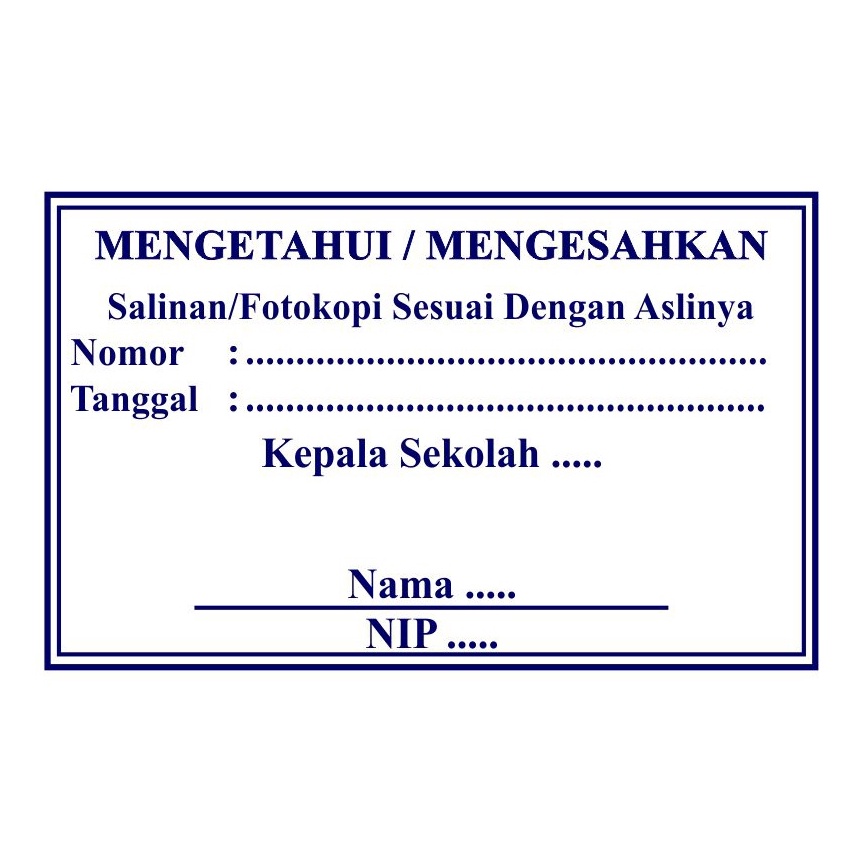 

KODE V3B7 Stempel Legalisir atau Size Besar