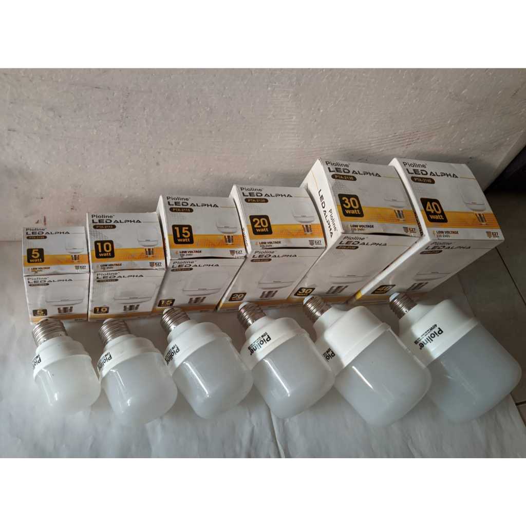 Lampu Pioline Led Alpha / Lampu bohlam pioline 5w/10w/15w/20w/30w/40w