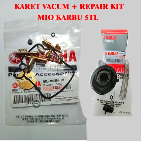 KARET VACUM DAN REPAIR KIT MIO LAMA SOUL CARBU MIO SPORTY MIO SMILE FINO KARBU NOUVO REPAIR KIT MIO 