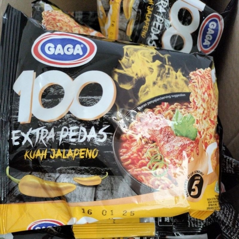 

mie Gaga kuah jalapeno extra pedas isi 5pcs