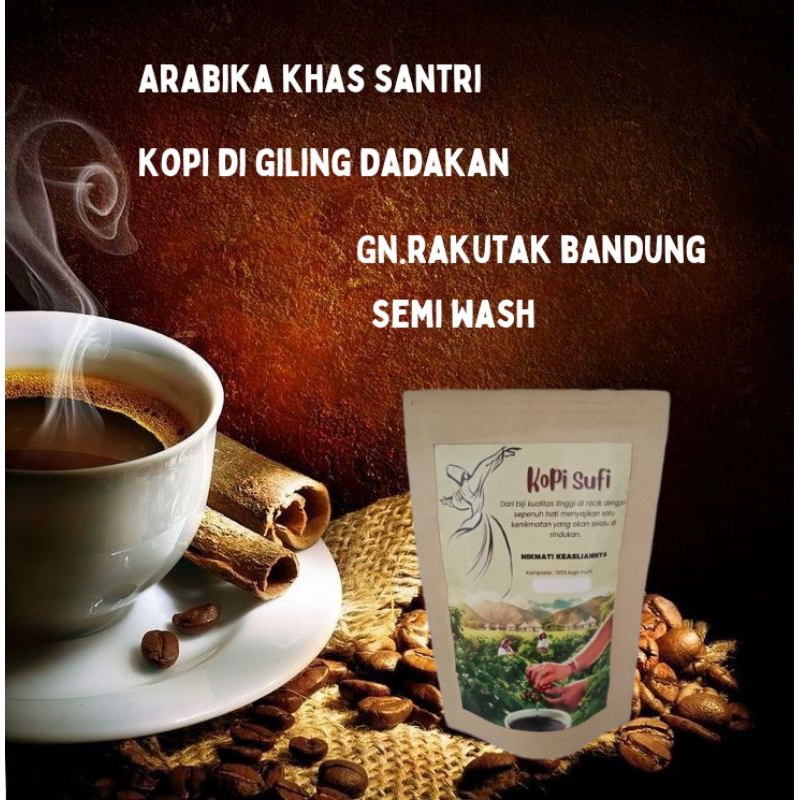 

kopi bubuk Arabika RAKUTAK BANDUNG 100 gr semiwash kopi tubruk murni asli bubuk/biji