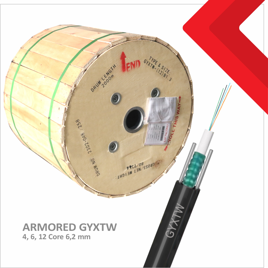 Kabel Fiber Optik 6 CORE ARMORED GYXTW