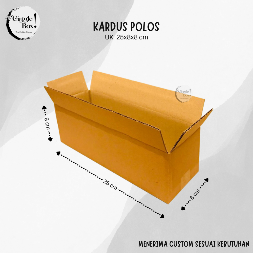 

Kardus Box Polos baru uk. 25x8x8 cm