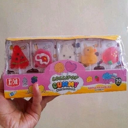 

lolipop jeli gummy aneka rasa isi 30 pcs