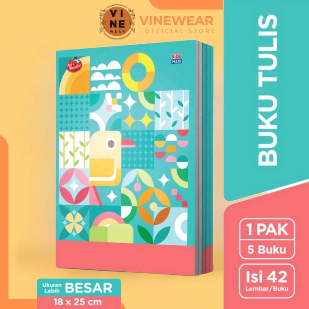 

Buku Tulis Sidu Maxi 42 Lembar isi 5 Pack Glossy