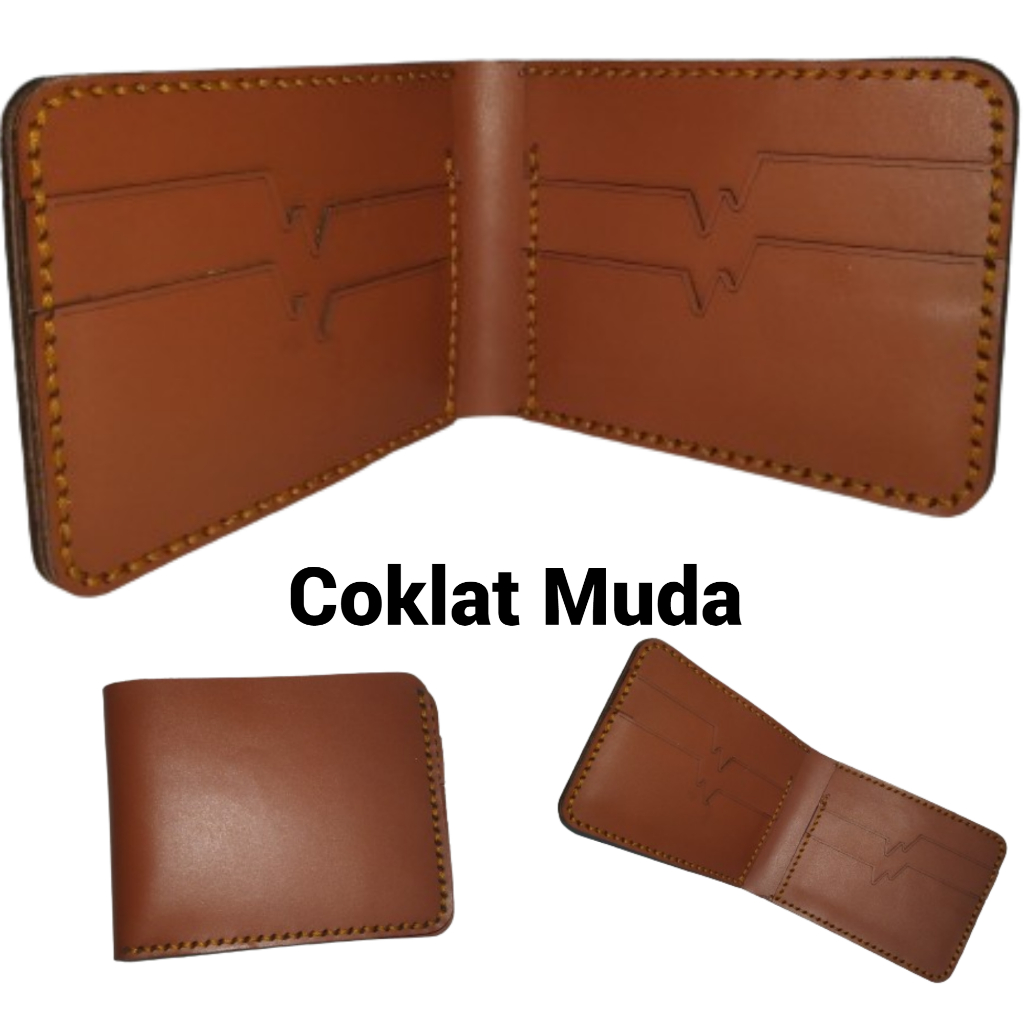 Dompet Pria Kulit Asli Sapi Original Handmade - Dompet Handmade Kulit Asli - Dompet Pria