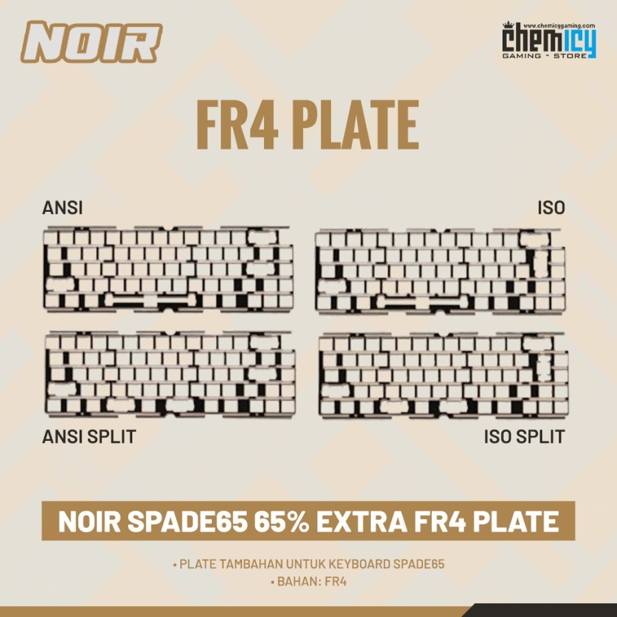 Noir Spade65 65% Extra FR4 Plate