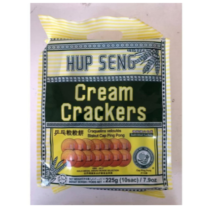 

HUP SENG CREAM CRACKERS SACHETS / HUPSENG SACHETS ASIN 225GRM