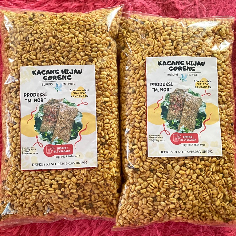 

Kacang Hijau Goreng 5gr setengah Kg