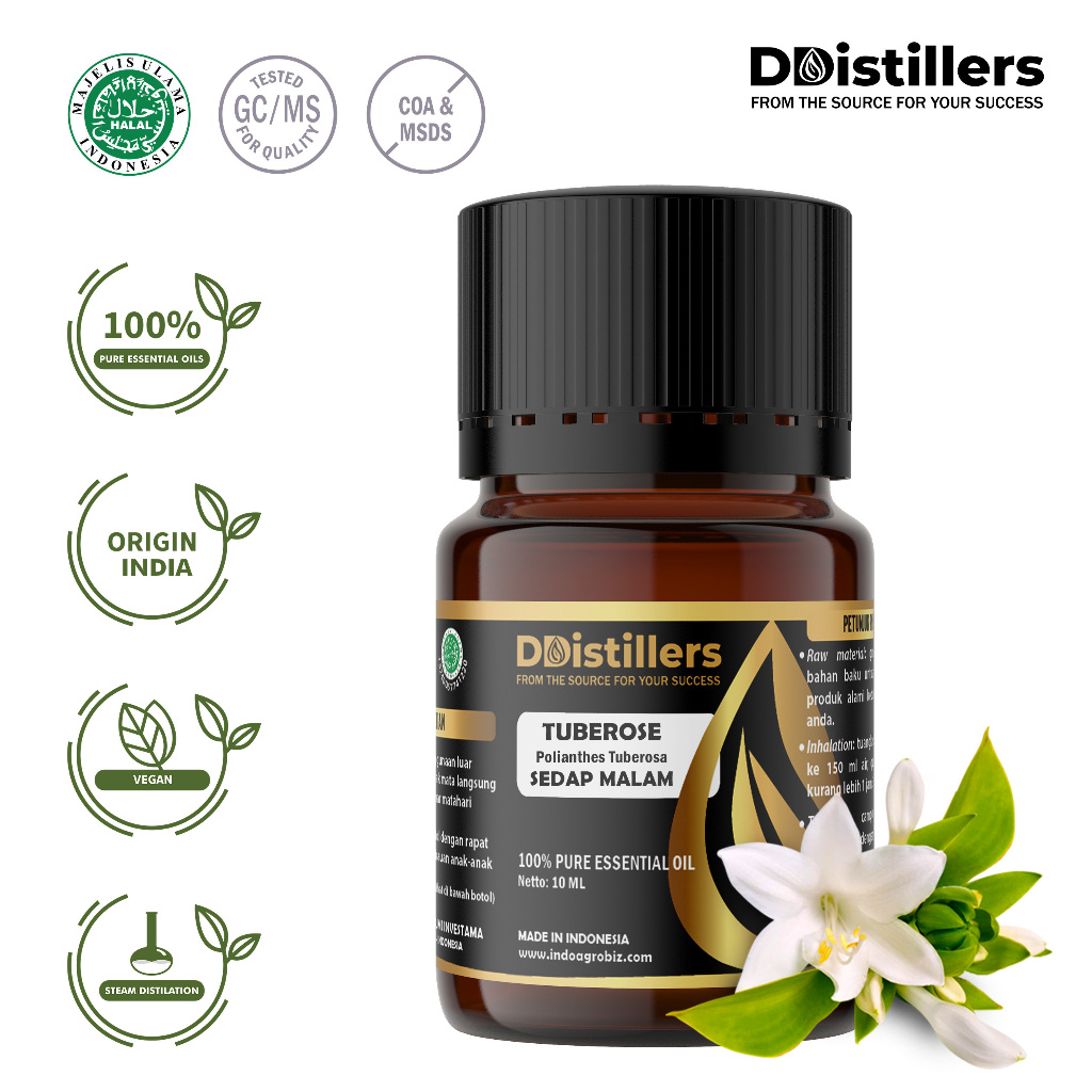 Tuberose / Sedap Malam Essential Oil MURNI 100%, 2-10ML GS