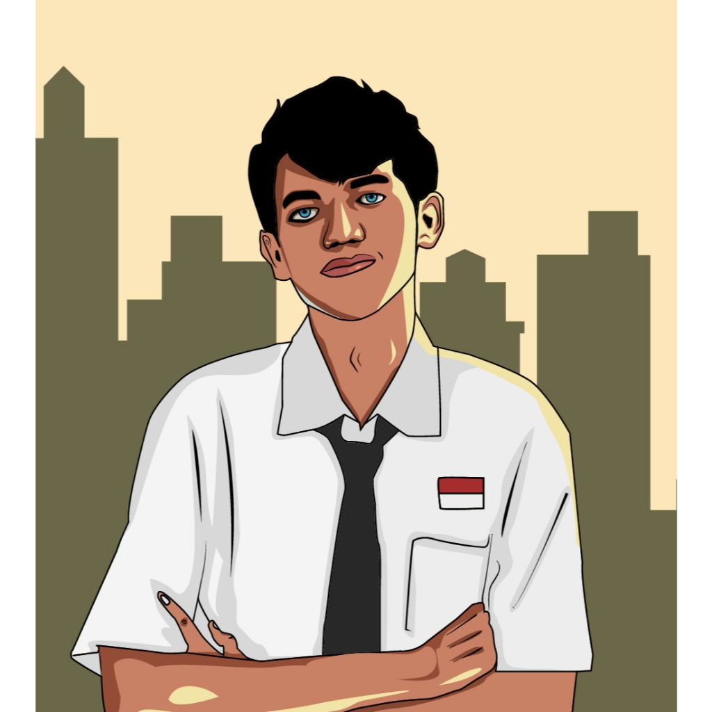 (Style GTA) Ilustrasi Digital Kartun Wajah / Vector Wajah