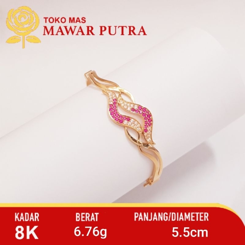 [PROMO ONGKOS RP 0] New Gelang Oval Fashion Kasandra Gold UBS 8K