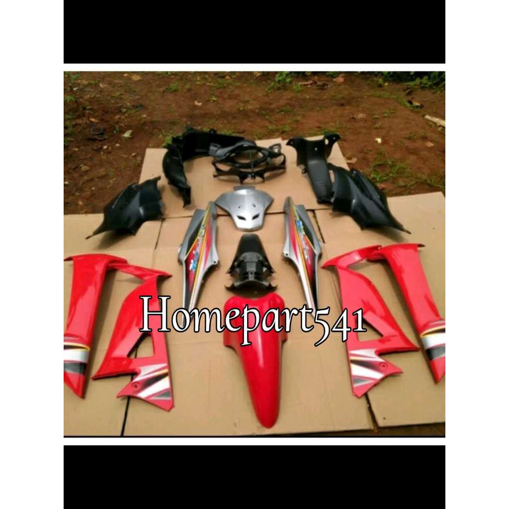 FULL SET BODY HALUS KASAR SUPRA FIT NEW FIT X FIT S MERAH SILVER