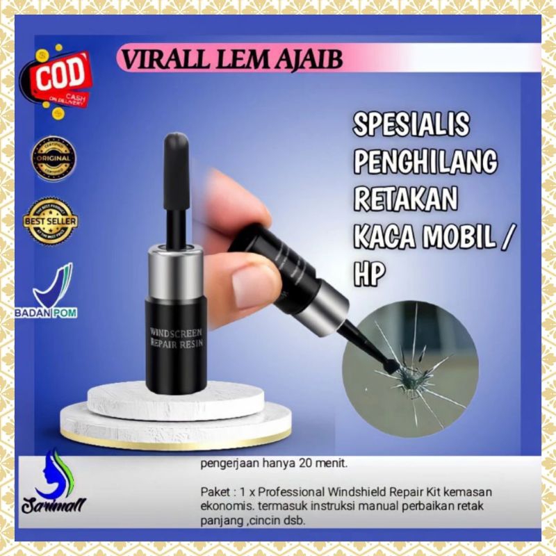( produk import jaminan asli ) lem kaca retak mobil retak panjang lem layar kaca lcd hp aquarium pec