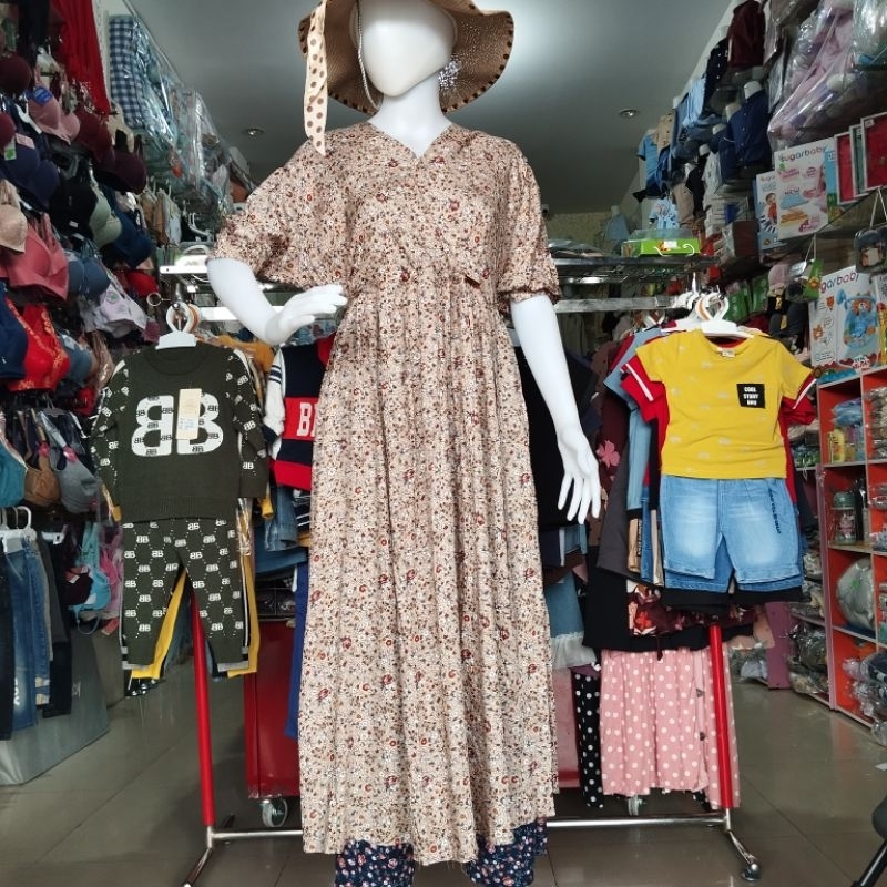 daster zaara batik lengan balon model nadia