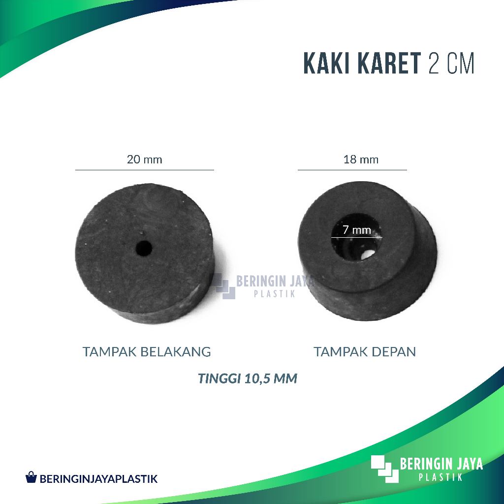 Kaki Karet 2 cm (PVC) untuk Salon Speaker / Box Power / Amplifier / Hardcase / Sofa / Pintu / Meja