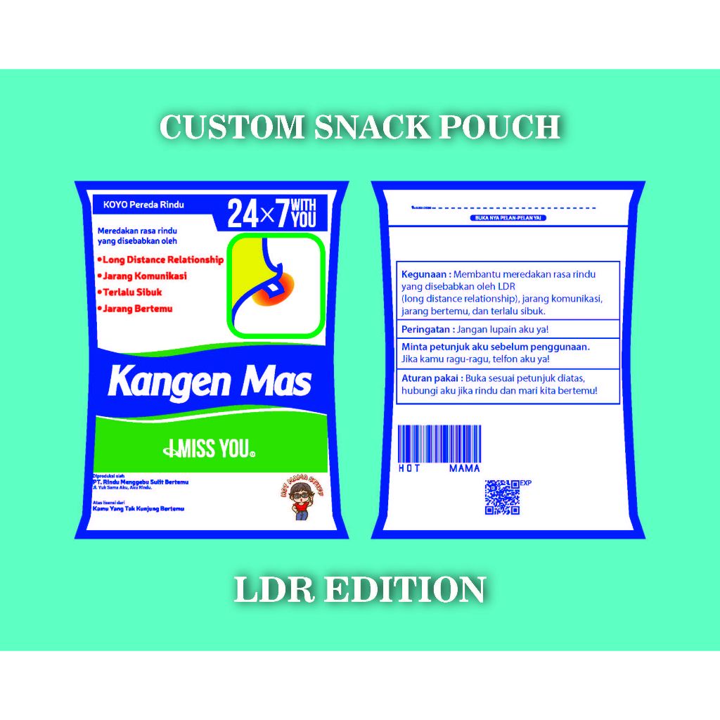 

Salonpas Edition // Pouch Kado Custom Jumbo // Bungkus Snack Raksasa // Custom Photo & Teks