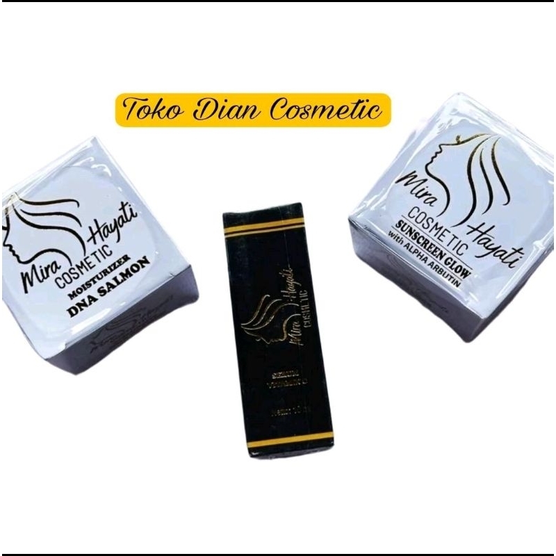 3 pcs printilan SUNSCREN GLOWING + MOIZTURIZER DNA SALMON + SERUM VIT. C mira hayati cosmetic skinca