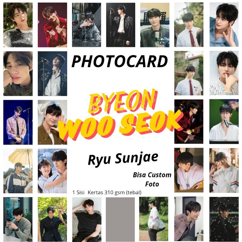 (25 pcs) Photocard Byeon Woo Seok Ryu Sunjae Lovely Runner