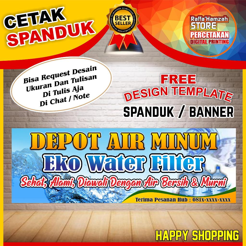 Banner Spanduk Backdrop Depot Air Minum Isi Ulang / Banner Depot Air Minum Isi Ulang / Spanduk Depot