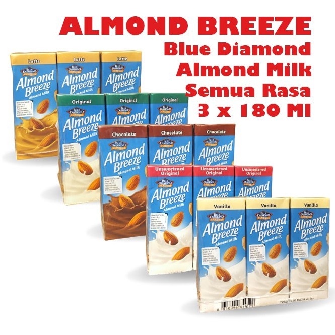 

Pro Hemat Blue Diamond Almond Breeze Almond Milk Susu Almond 3 x 18 ml Semua Rasa