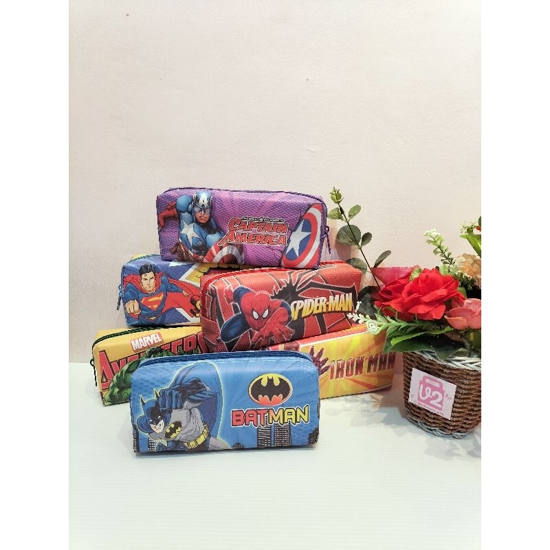 

V2_Pensil Case Sleting Karakter Superhero/kotak pensil karakter