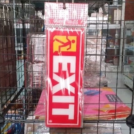 

Acrylic Sign EXIT 9cm x 25cm. tanda akrilik